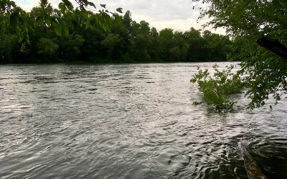 Catawba River landscape in Catawba County, North Carolina.